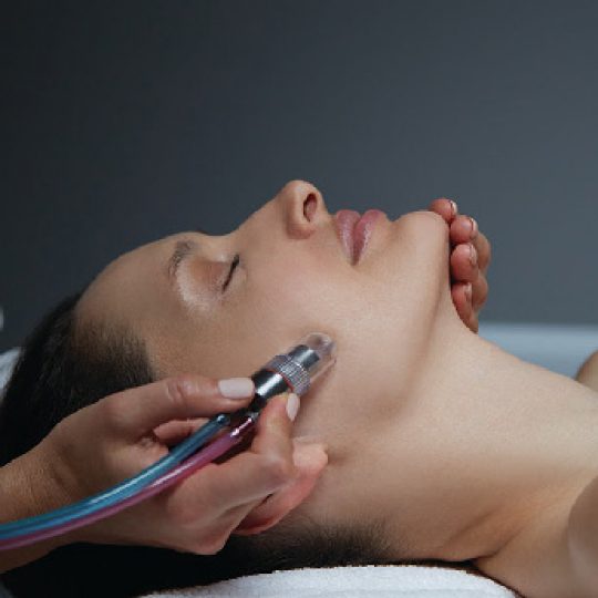 Facial treatment session